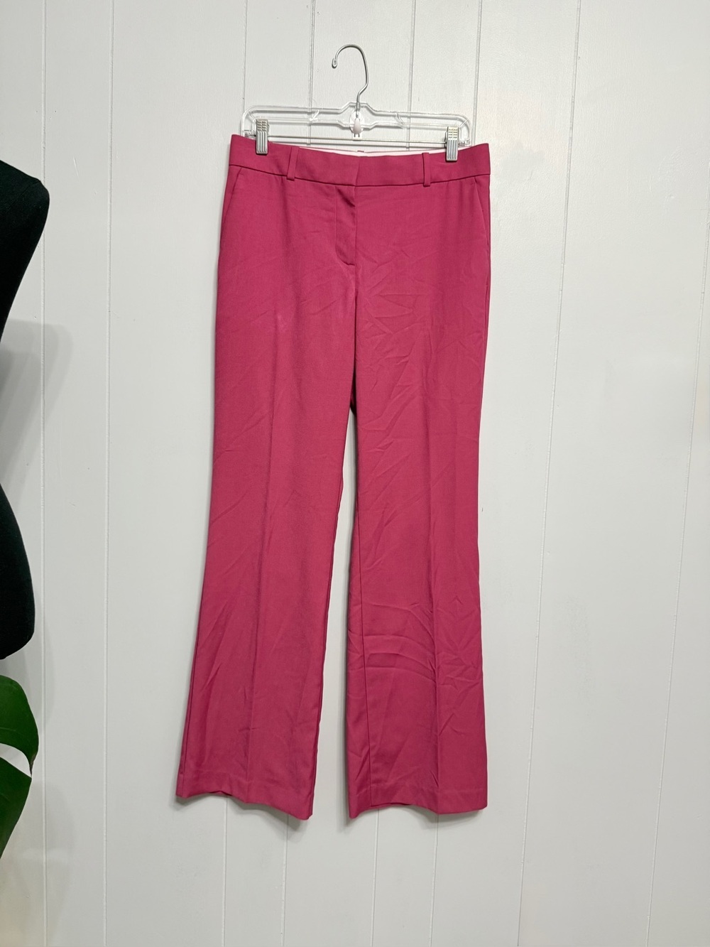 #6)  NWOT Ann Taylor The Jayne Hot Pink Boot-Cut Dress Pants